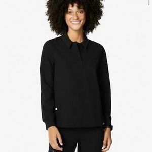 Figs it’s a polo scrub top black size medium